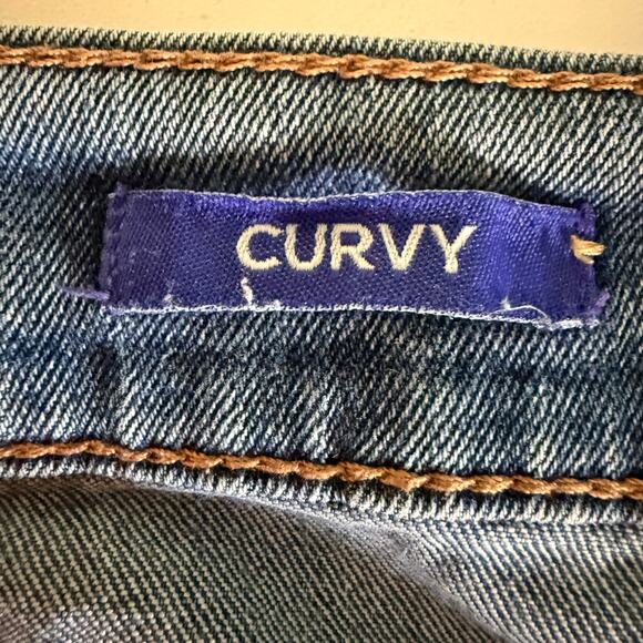 Catherine's Right Fit Curvy Jean Plus Stretch Denim Med Wash Straight Leg 14WP - Picture 7 of 12